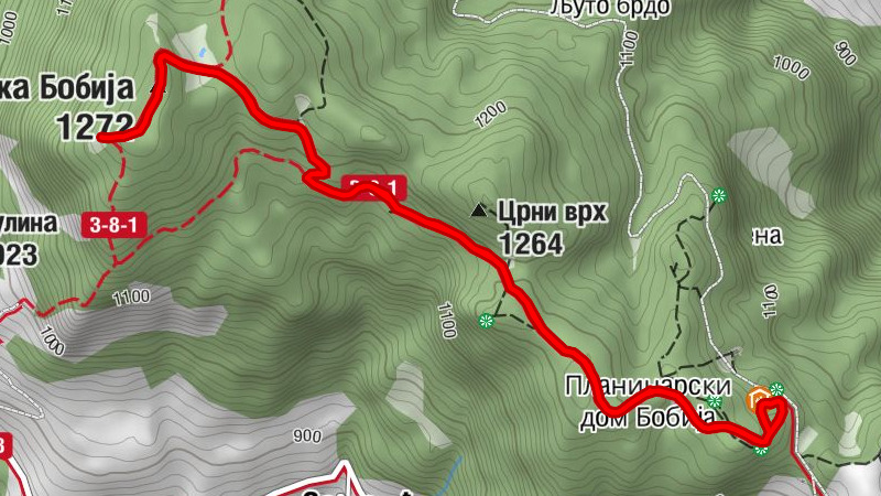 Планинарски дом Бобија - Црни врх - Торничка Бобија
