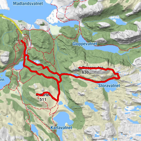 Gjesdal - Gloppenuten - Karten