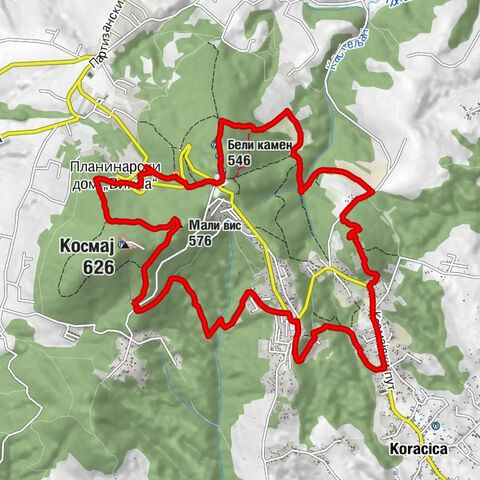 Манастир Тресије - Мали вис - Бели камен - Планинарски дом „Винча“