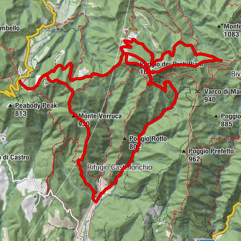Risolaia - Monte Verruca - Monte Pratone - Poggio dei Prati Piani