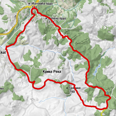 Мачкат - Дебело брдо - Крива Река