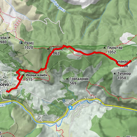 Сићево - Ивањи камен - Лесков врх - Тупанар