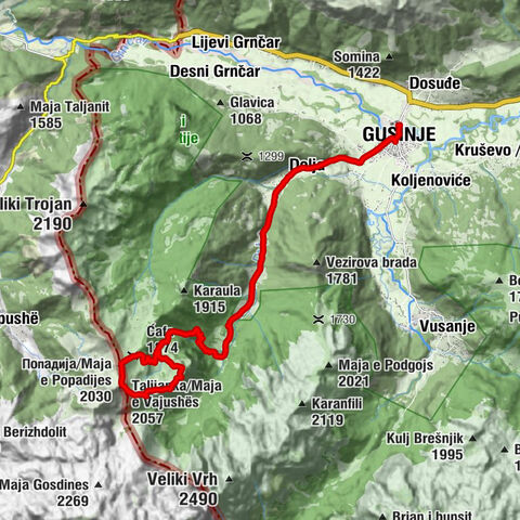 Picerija - Talijanka/Maja e Vajushës - Попадија/Maja e Popadijes - Opština Gusinje