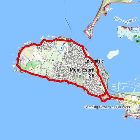 Le Croisic - Bourg Boutin - Mont Esprit - Mont Lénigo