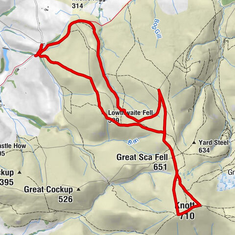 Longlands - Little Sca Fell - Great Sca Fell - Knott