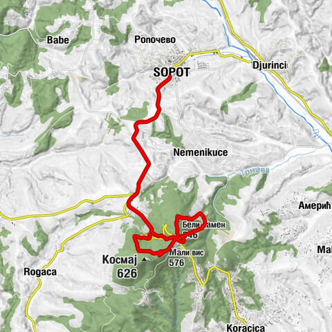 Рогача - Мали вис - Бели камен - Сопот
