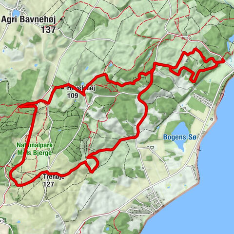 Rogeshøj - Havrebjerg - Høvelshøj - Trehøje