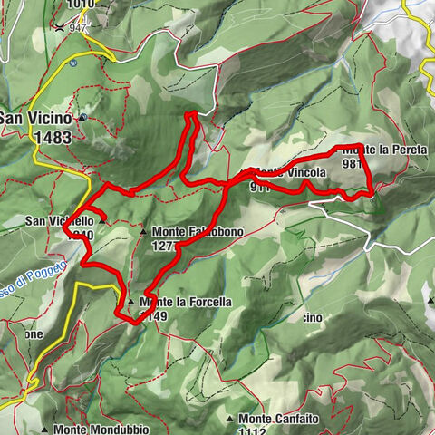 Il Cantuccio - Monte San Vicinello - Monte la Forcella - Elcito