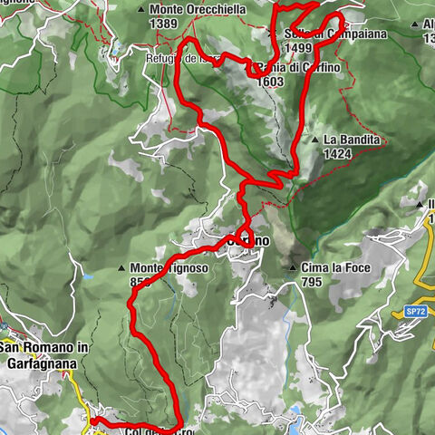 Sillicagnana - Rifugio Isera - Pania di Corfino - Sella di Campaiana