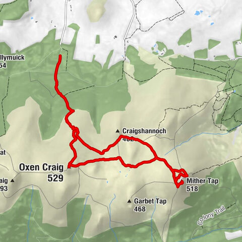 Aberdeenshire - Oxen Craig - Mither Tap - Craigshannoch