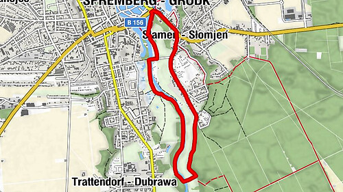 Spremberg - Slamen - Słomjeń - Spremberg - Grodk
