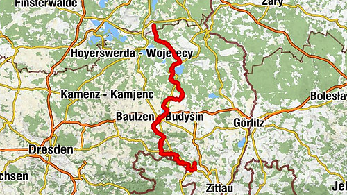 Walddorf - Dreifaltigkeitskirche - Flinz - Spremberg - Grodk