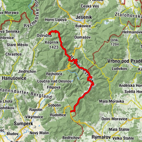 Mordová rokle - Keprník - Praděd - Skřítek