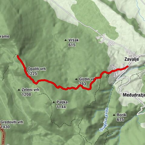 Zavalje - Opaliti vrh