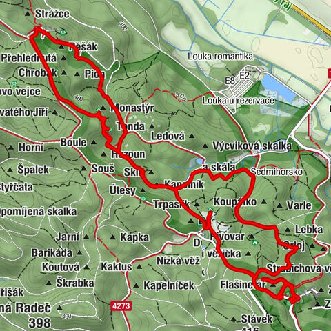 Restaurace hotel Štekl - Myší hora - Čuník - Cestník