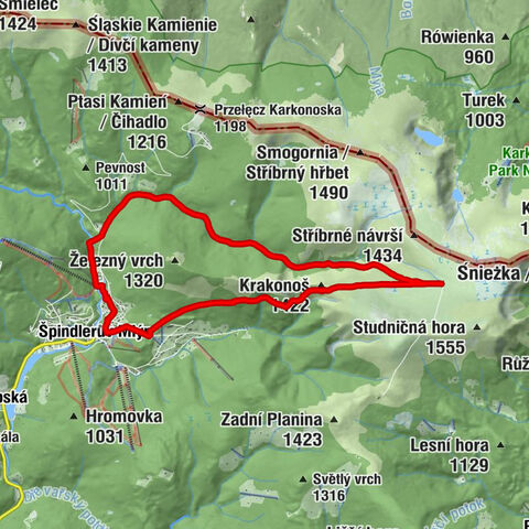 Špindlerův Mlýn - Bouda Bílé Labe - Luční bouda - Krakonoš