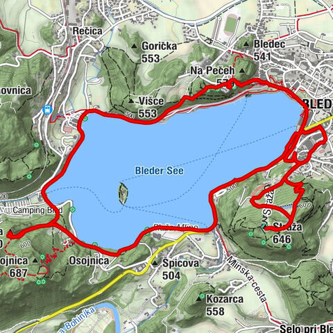 Štartna hišica - Straža - Ojstrica - Bled