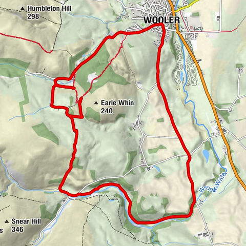 Wooler - Earlehillhead - Coldgate Mill - Viewpoint south of Wooler