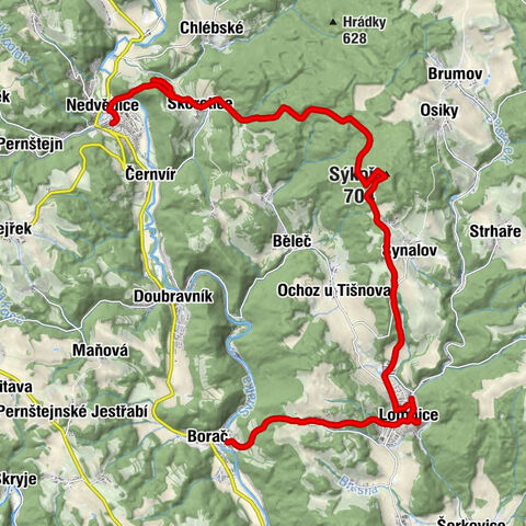 Borač - Navštívení Panny Marie - Sýkoř - Nedvědice