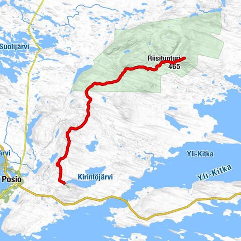 Posio - Iso Karitunturi - Vesakko-Karitunturi - Riisitunturi