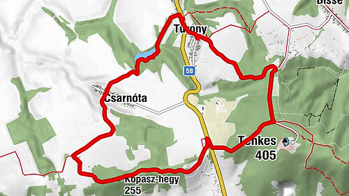 Túrony - Református templom - Kopasz-hegy - Tenkes csárda