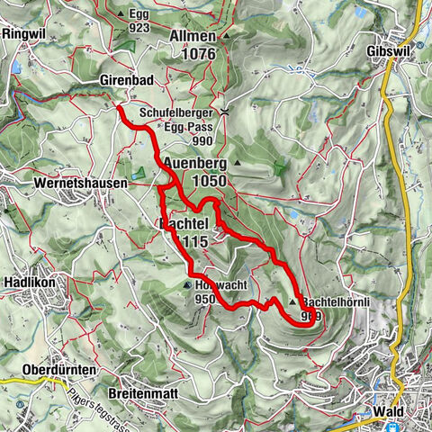 Girenbad - Bachtel - Bachtelhörnli - Ornpass