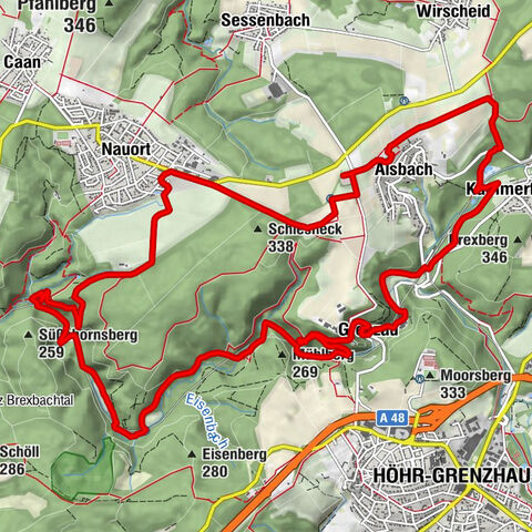 Grenzau - Schlossberg - Teufelsberg - Nauorter Berg