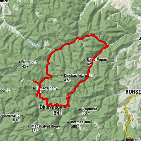 Borsodszentgyörgy - Palina-puszta - Ökör-hegy - Arló