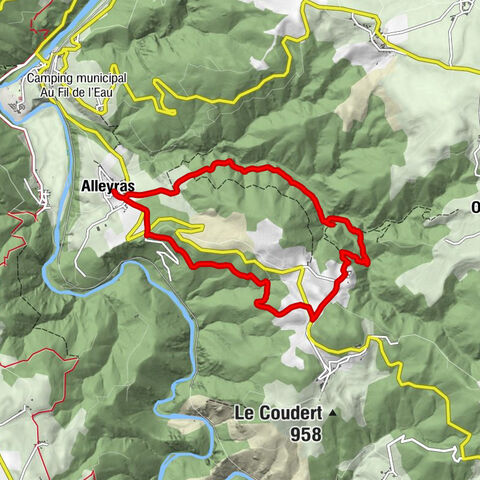 Église Saint-Martin - Cascade d'Alleyras - Alleyras