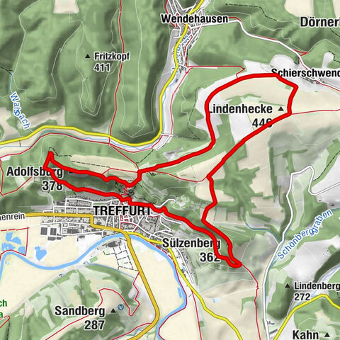 Treffurt - Lindenhecke - Adolfsburg - Ruine Normannstein