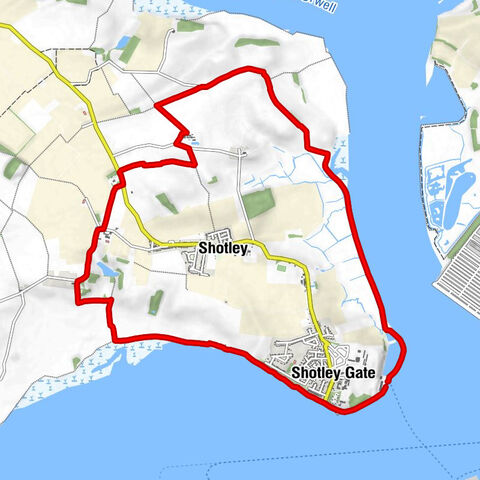 Harwich - Shotley Gate - St Marys, Ewarton - Erwarton