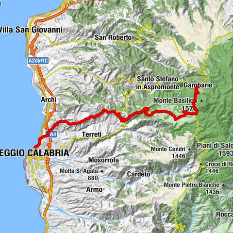 Gambarie - Cai - Passo di Orti - Reggio Calabria