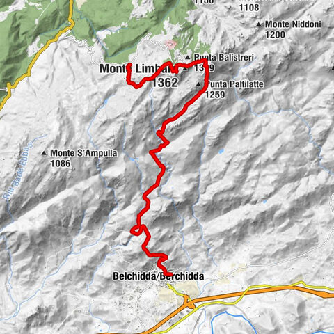 Belchidda/Berchidda - Monte Limbara - Punta Sa Berritta - Albergo Vallicciola