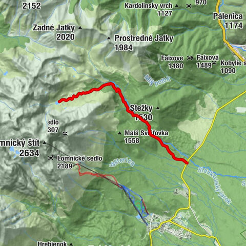 Tatranská Lomnica - Nad Slavkovským járkom - Šalviový prameň - Chata pri Zelenom plese