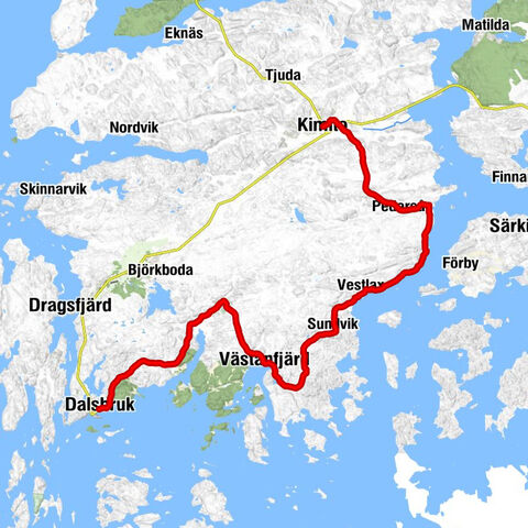 Dalsbruk - Västanfjärd - Kimito kyrka - Kimito