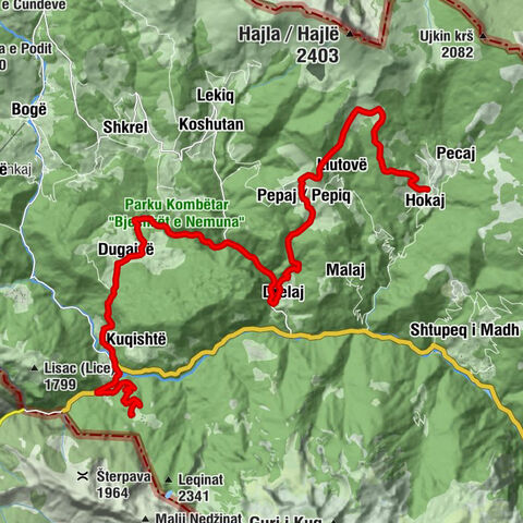 Rekë e Allagës - Llutovë - Hokaj - Kuqishtë