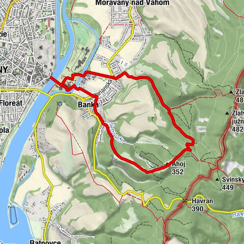 Piešťany - Ahoj - Banka - Kaplnka Božského srdca Ježišovho