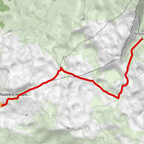 Planinarski dom Kruzi - Radetine Košare - Begovača