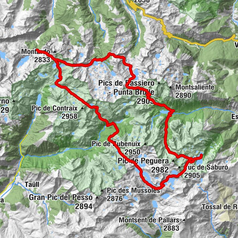 Refugi de la Restanca - Refugi Ventosa i Calvell - Refugi d'Estany Llong - Collada de Saburó