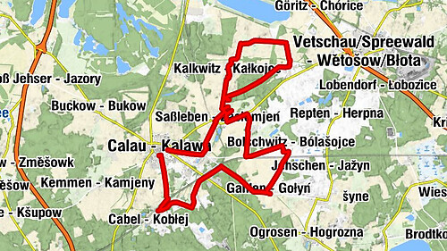 Calau - Kalawa - Dorfkirche Kalkwitz - Dorfkirche - Silber-Berg