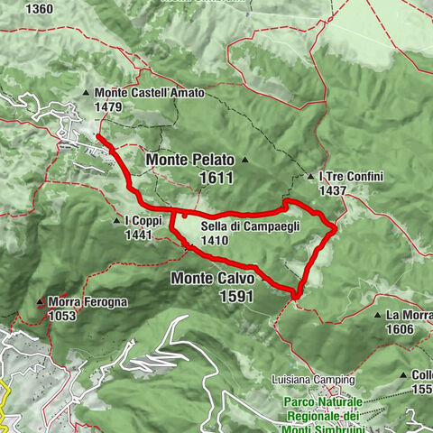 Cervara di Roma - Monte Calvo - Sella di Campaegli - Subiaco