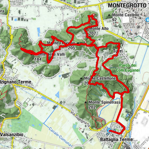 Battaglia Terme - Monte Ceva - Monte Trevisan - Monte Alto