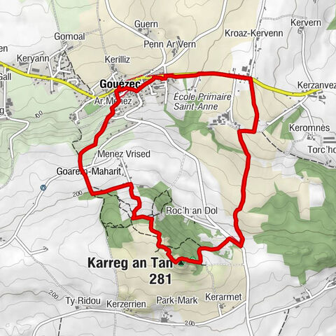 Gouézec - Église Saint-Pierre - Karreg an Tan - Kerilliz