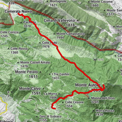 Livata - Monte Autore - Rifugio di Camposecco - Camerata Nuova