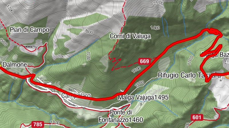 Campolaro-Rifugio Bazena