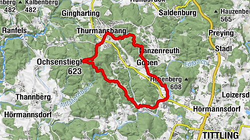 Dreiburgensee mit Ochsenstiegl und Diebstein + Diebsteinhöhle