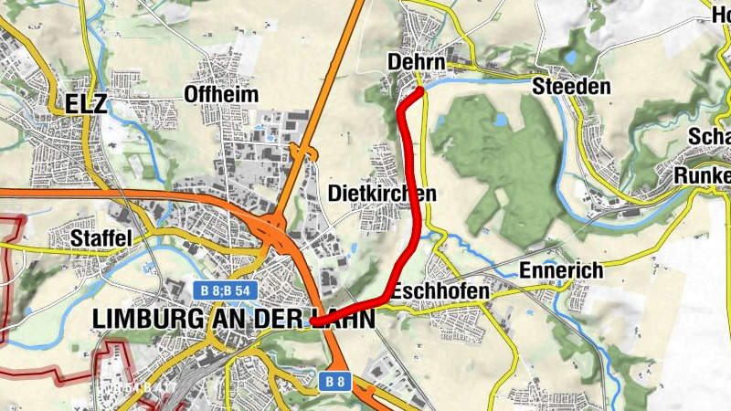 Canoa-Fiume Lahn 21. tappa Runkel-Dehrn fino a Limburg-Boots-Slipanlage