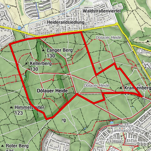 Laufstrecke Dölauer-Heide