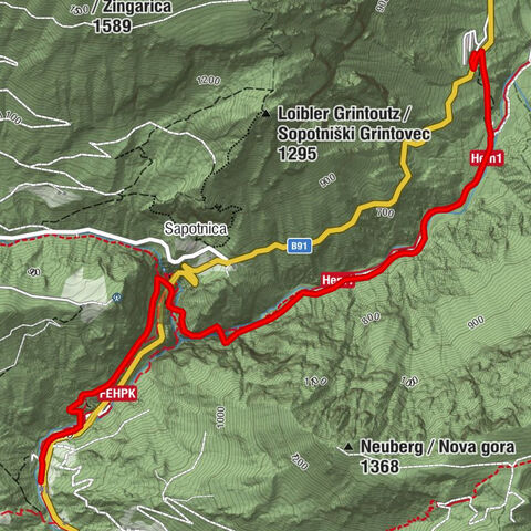 Attraverso la gola di Tscheppa nella valle Loibl