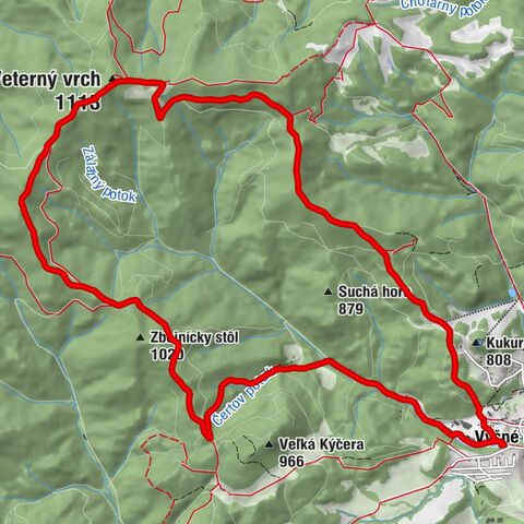 Vyšné Ružbachy - Ružbachy-kúpele - Veterný vrch - Grúň